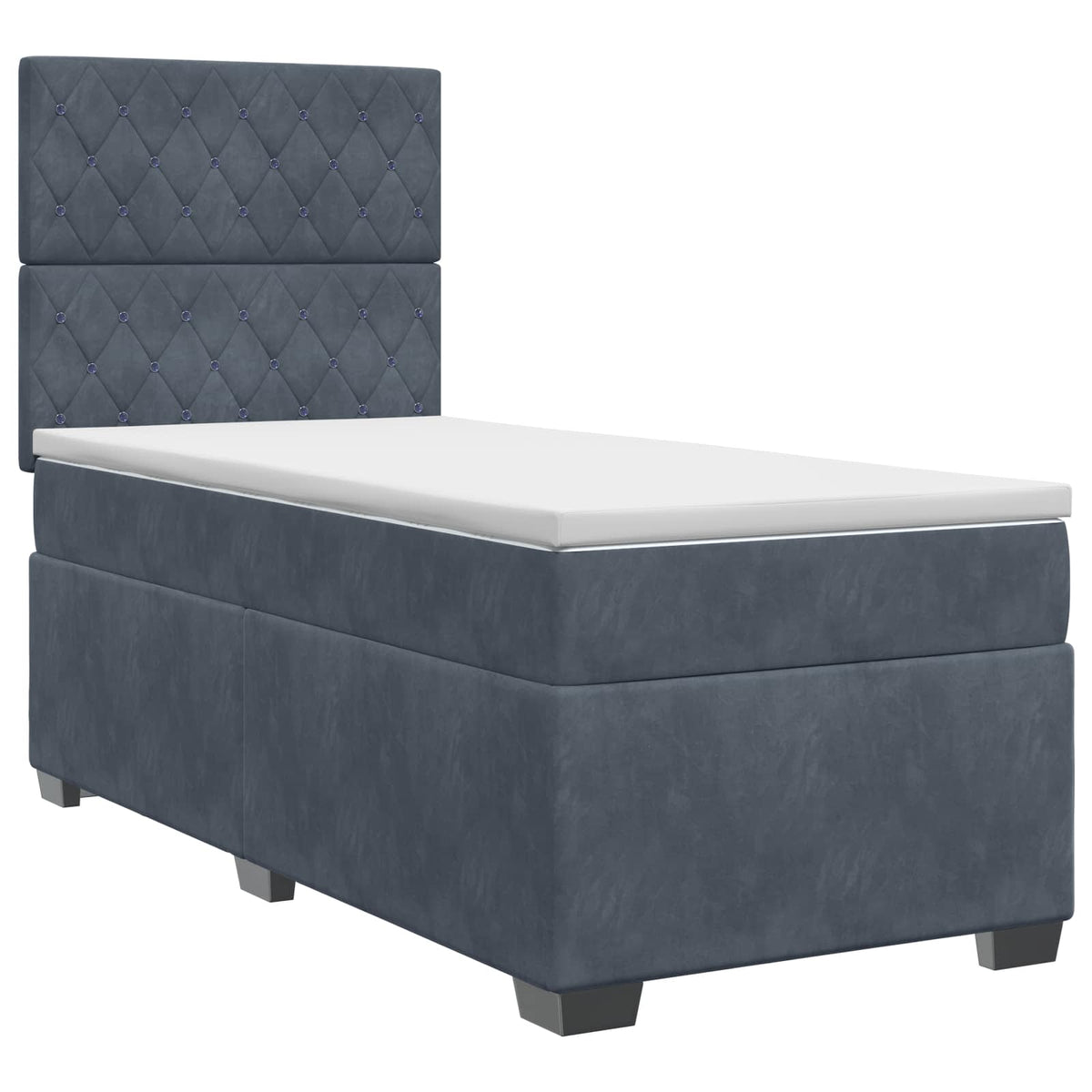 Boxspring krevet s madracem Tamnosiva 80 x 200 cm Baršun