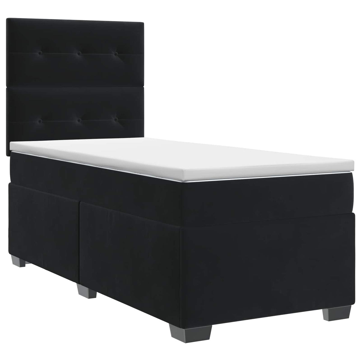 Boxspring krevet s madracem Crna 80 x 200 cm Baršun