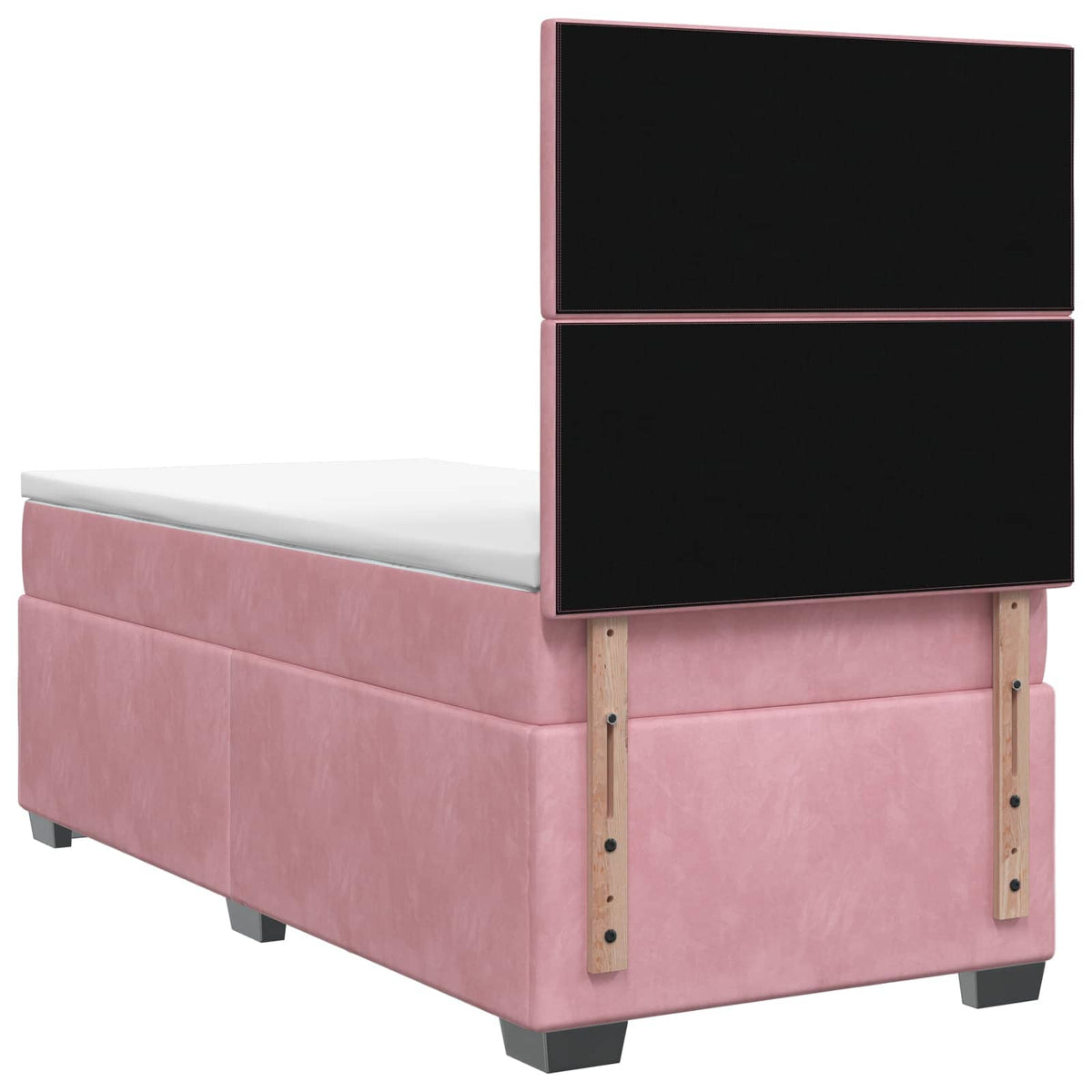 Boxspring krevet s madracem Ružičasta 90 x 190 cm Baršun