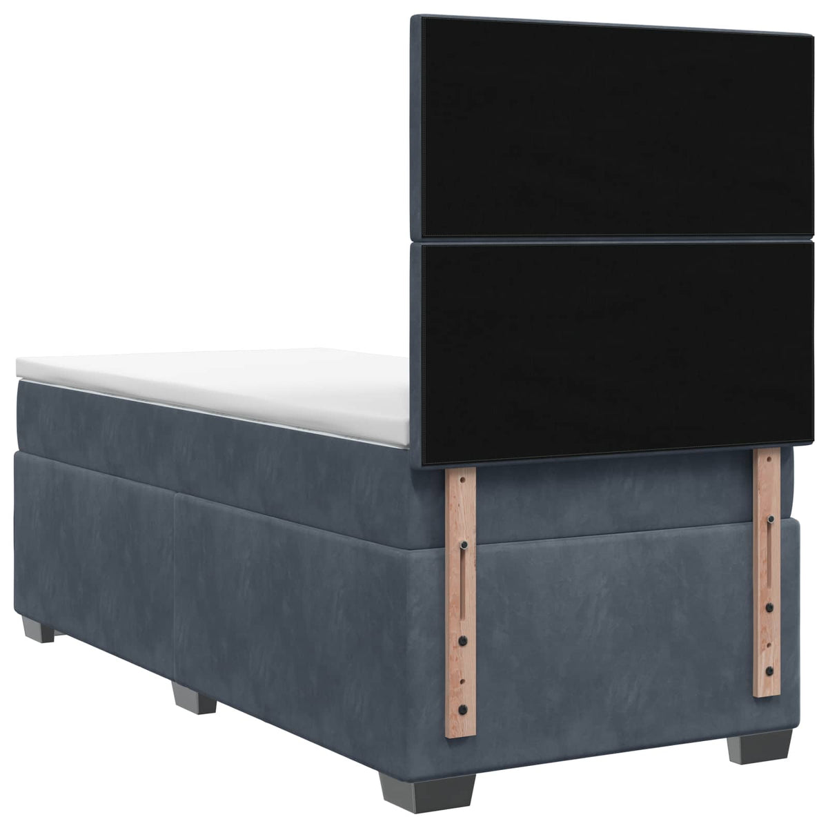 Boxspring krevet s madracem Tamnosiva 100 x 200 cm Baršun