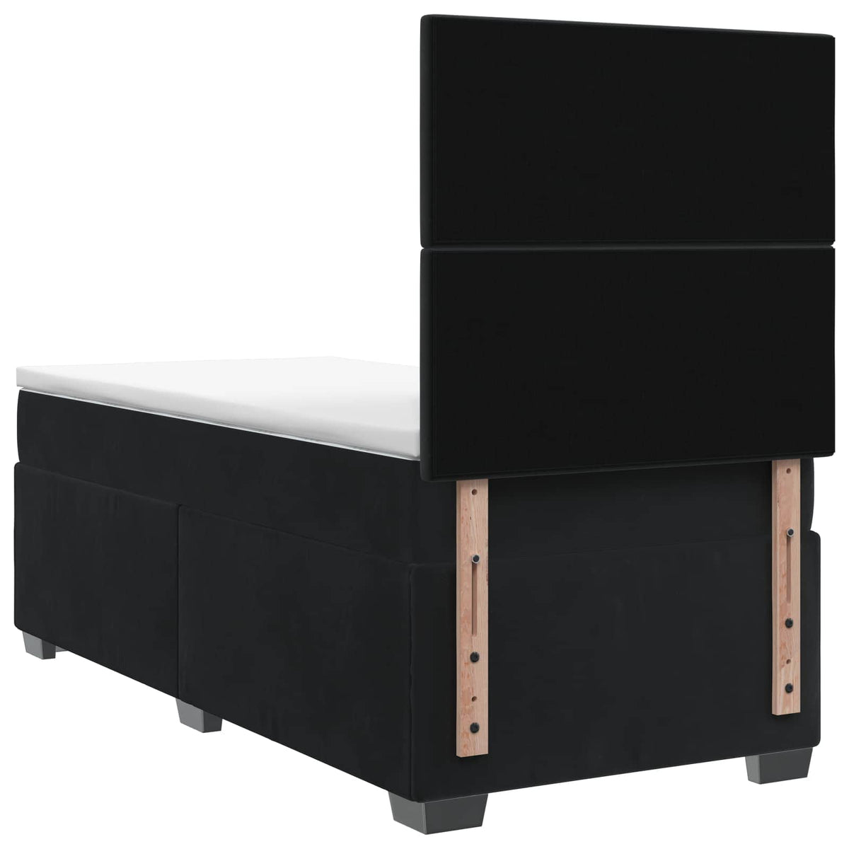 Boxspring krevet s madracem Crna 100 x 200 cm Baršun
