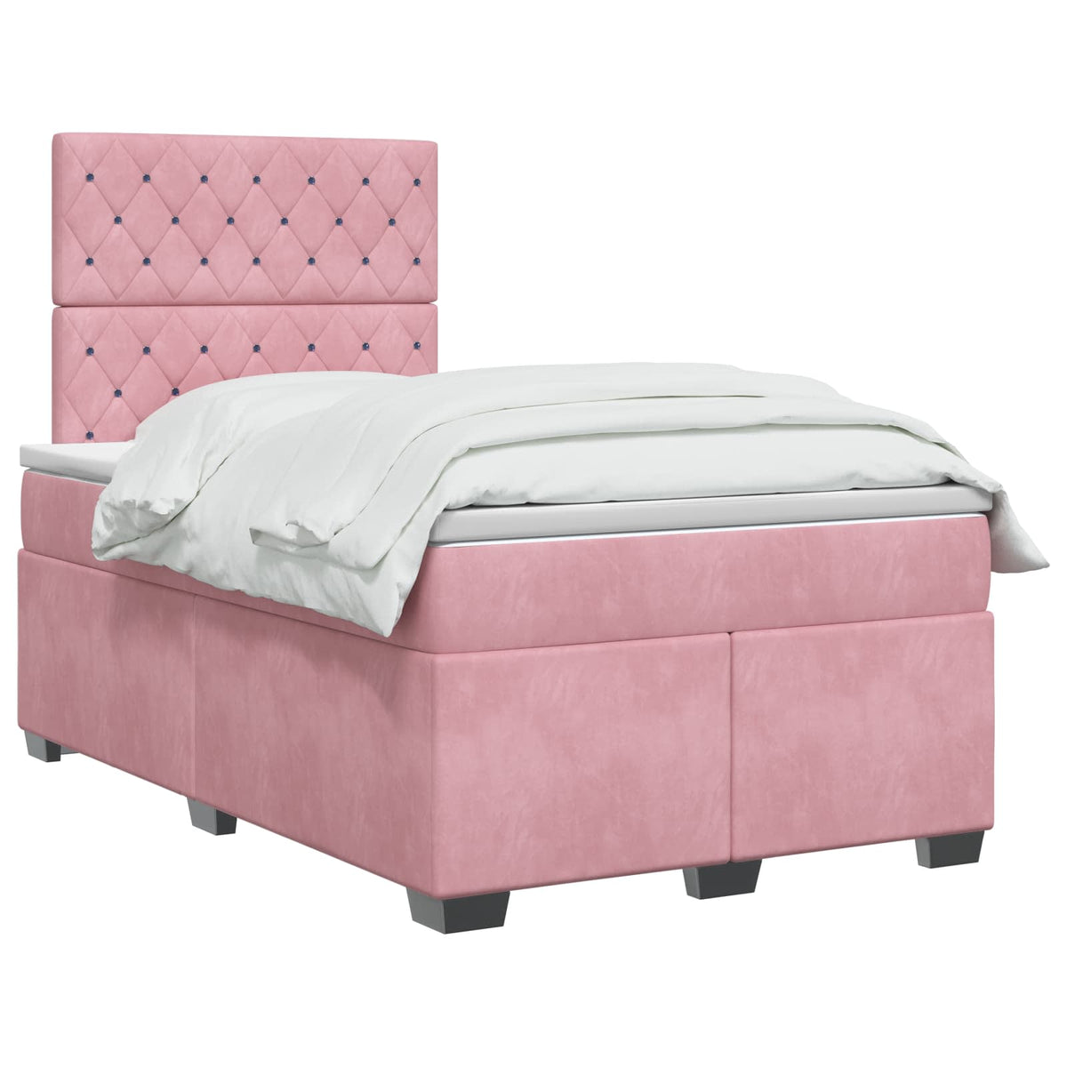 Boxspring krevet s madracem Ružičasta 120 x 190 cm Baršun