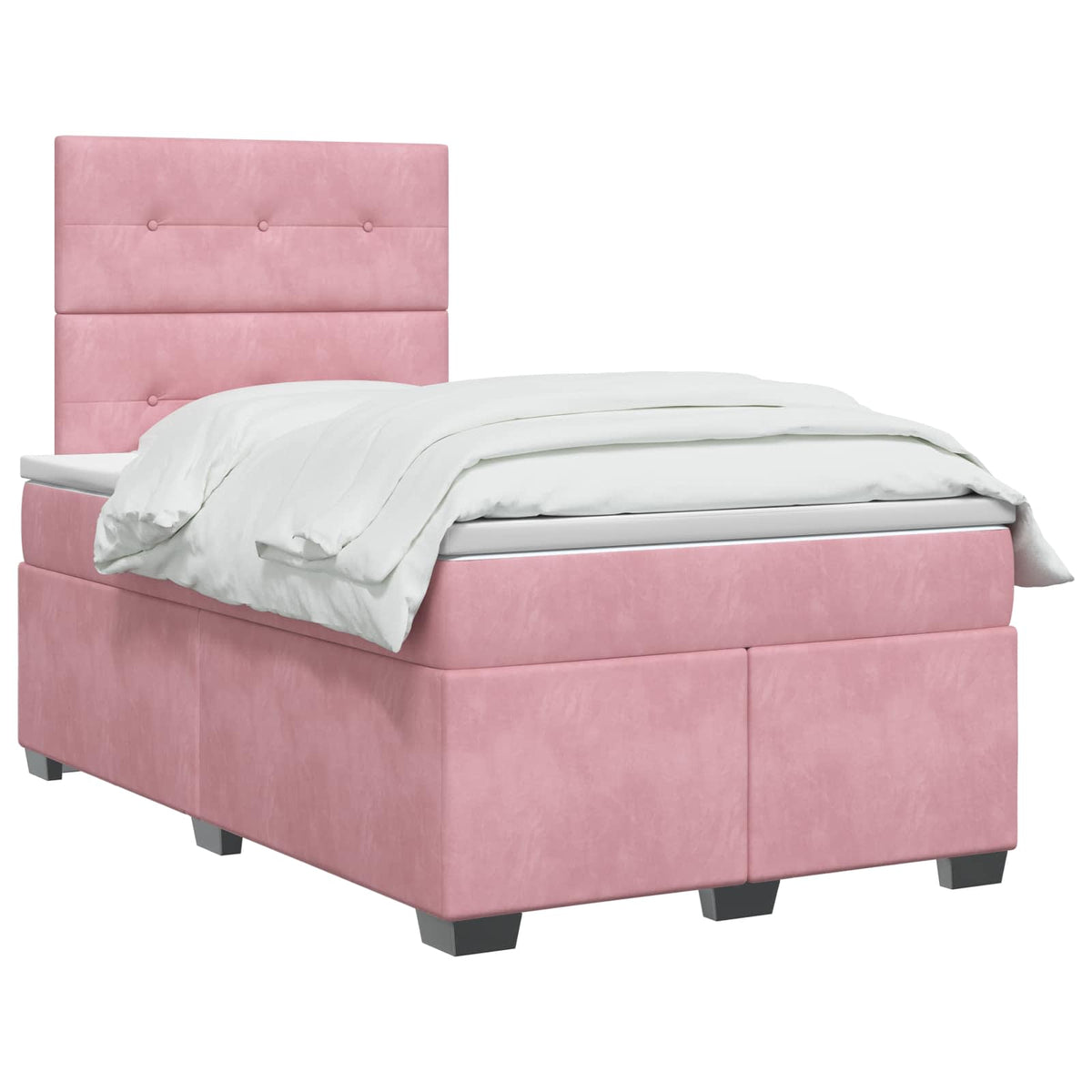 Boxspring krevet s madracem Ružičasta 120 x 190 cm Baršun