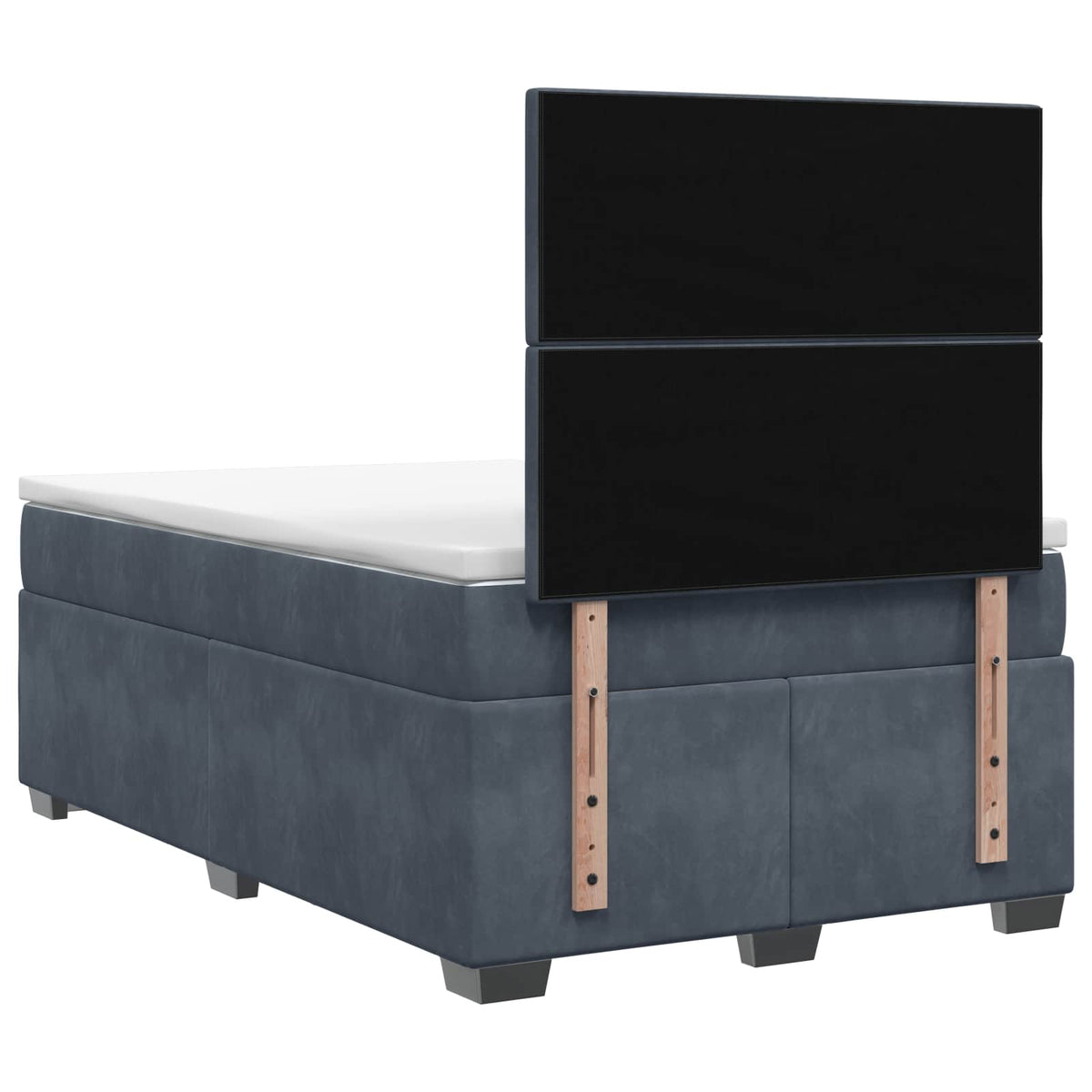 Boxspring krevet s madracem Tamnosiva 120 x 200 cm Baršun