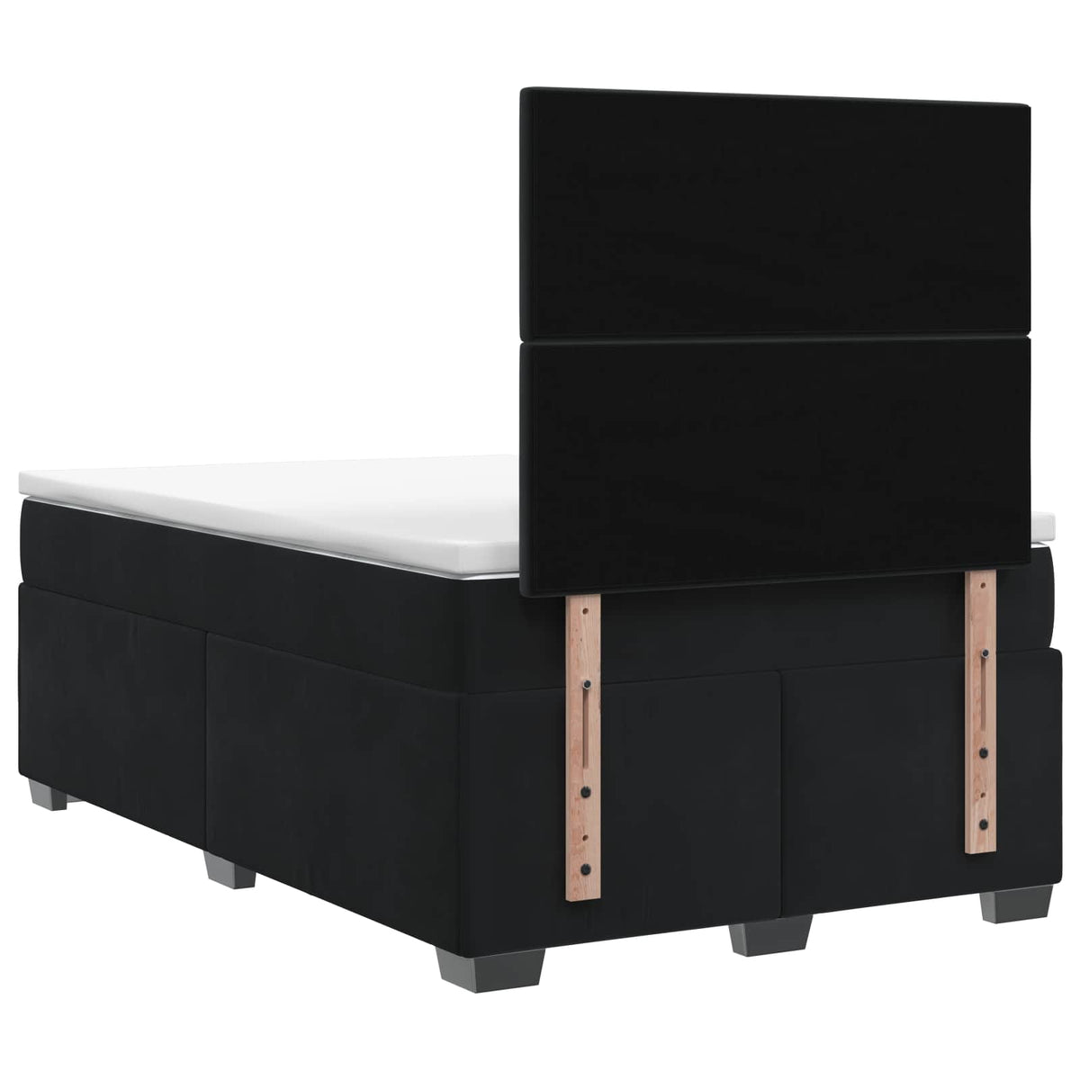 Boxspring krevet s madracem Crna 120 x 200 cm Baršun