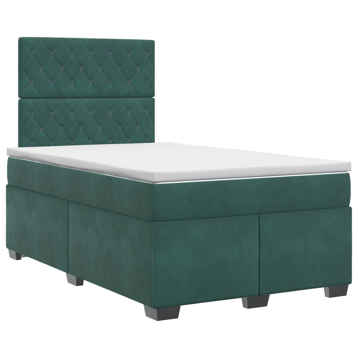 Boxspring krevet s madracem Tamnozelena 120 x 200 cm Baršun