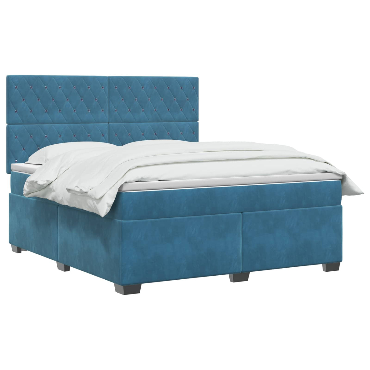 Boxspring krevet s madracem Plava 140 x 200 cm Baršun