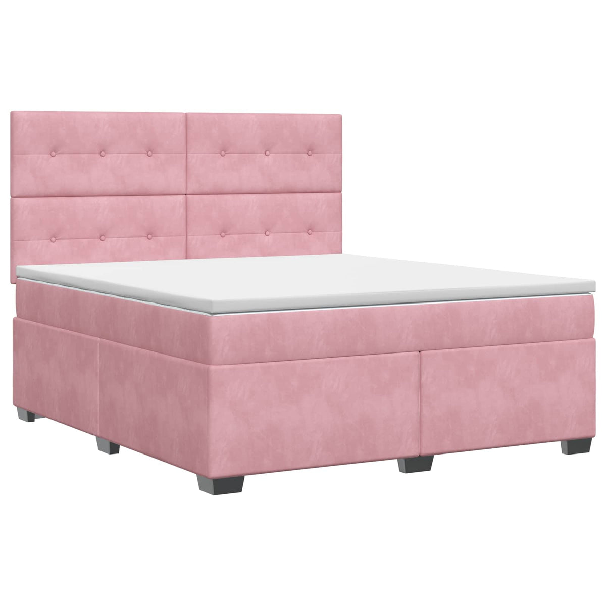 Boxspring krevet s madracem Ružičasta 140 x 200 cm Baršun