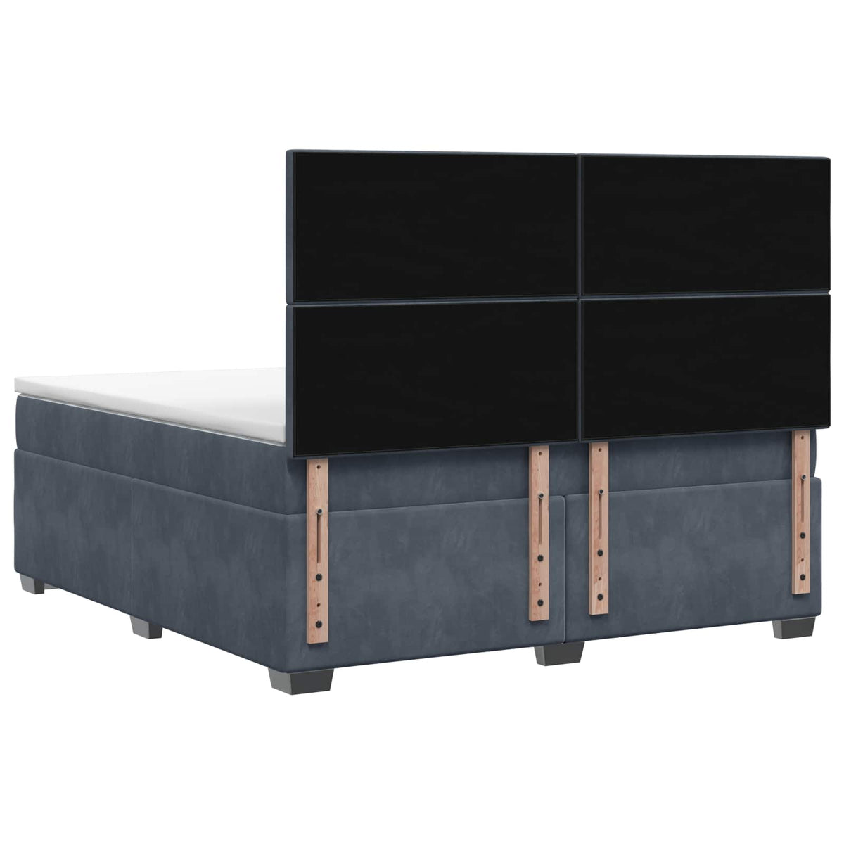Boxspring krevet s madracem Tamnosiva 160 x 200 cm Baršun