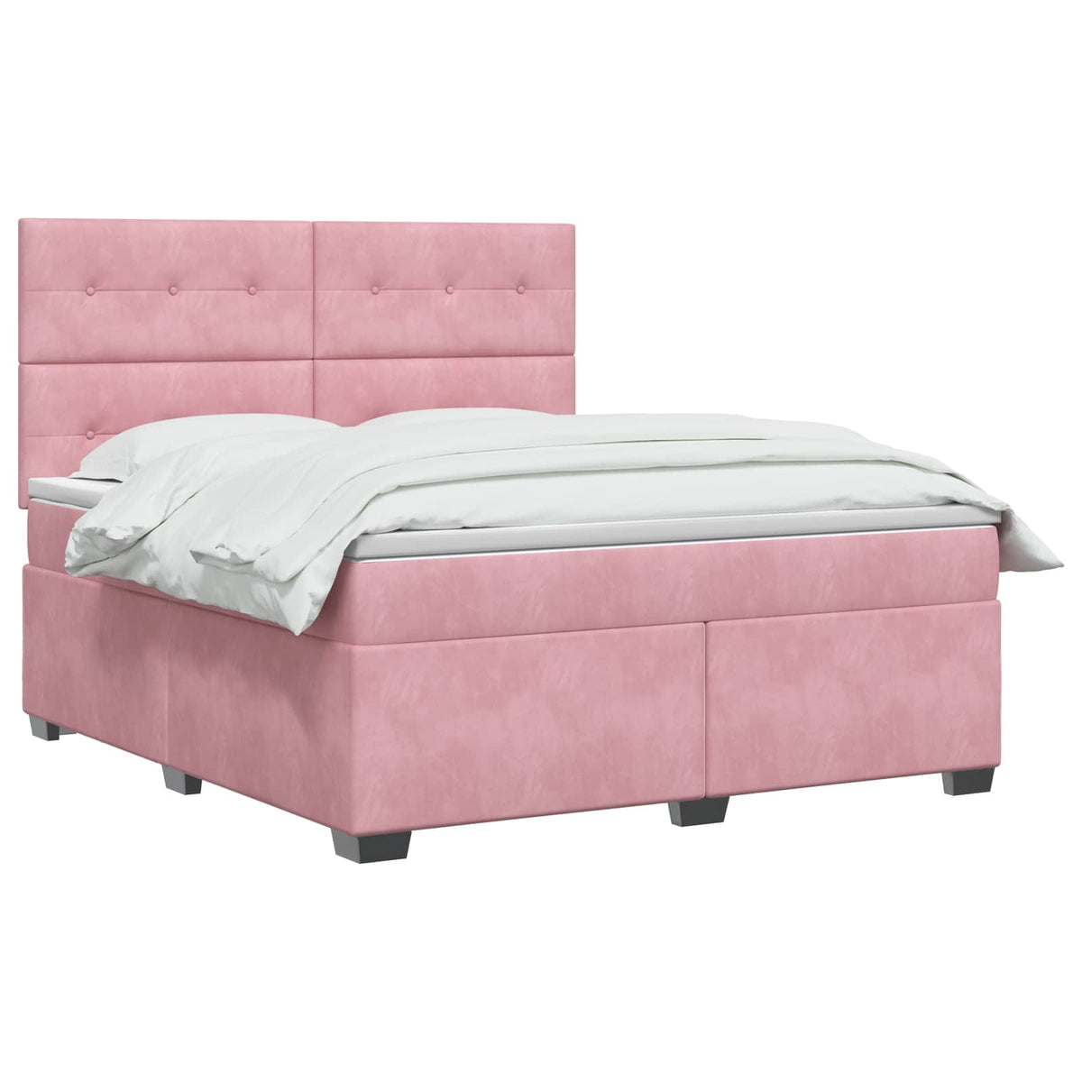 Boxspring krevet s madracem Ružičasta 160 x 200 cm Baršun