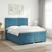 Boxspring krevet s madracem Plava 140 x 200 cm Baršun