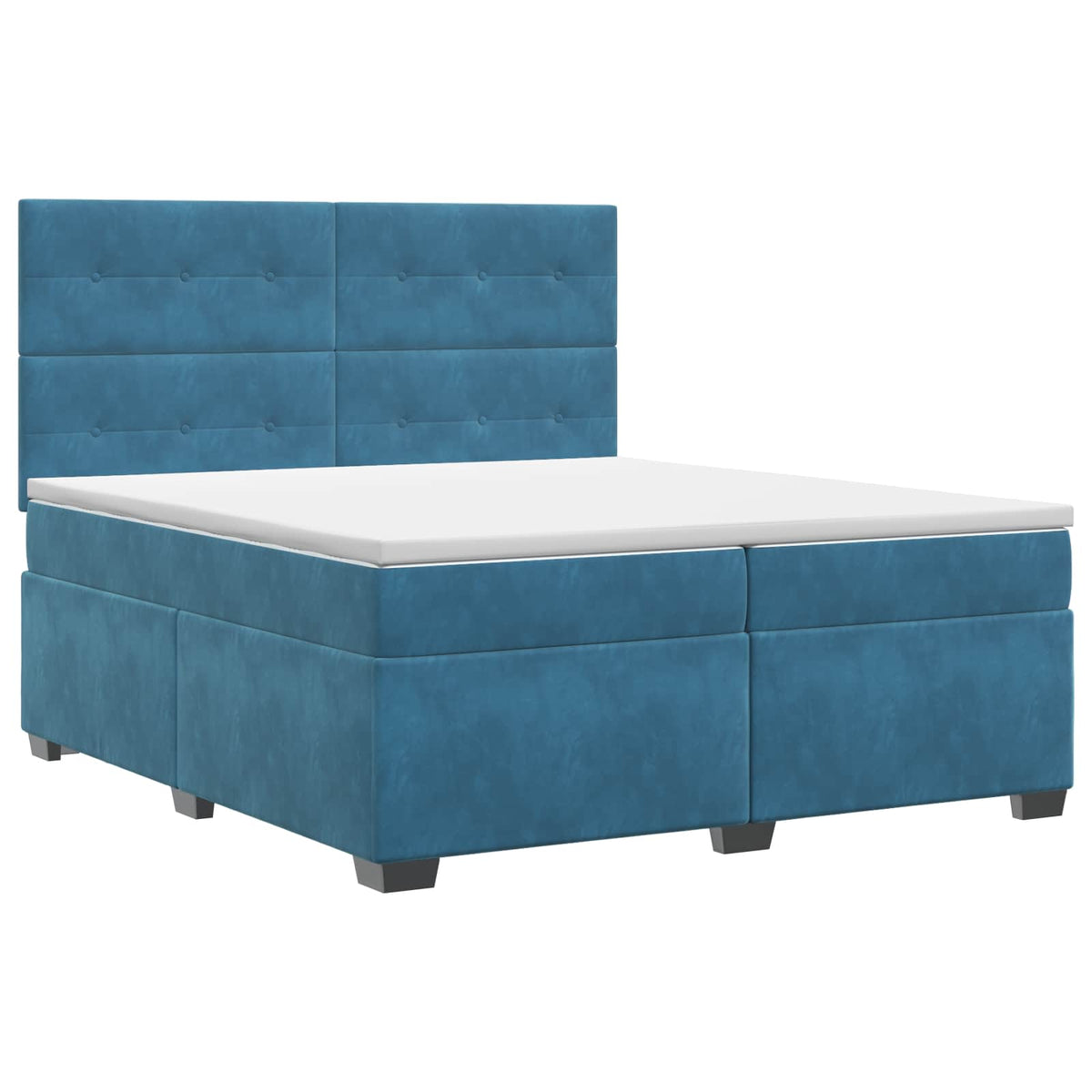 Boxspring krevet s madracem Plava 200 x 200 cm Baršun