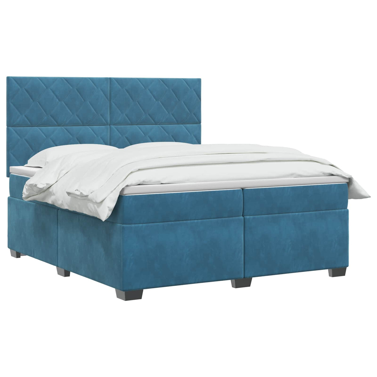 Boxspring krevet s madracem Plava 200 x 200 cm Baršun
