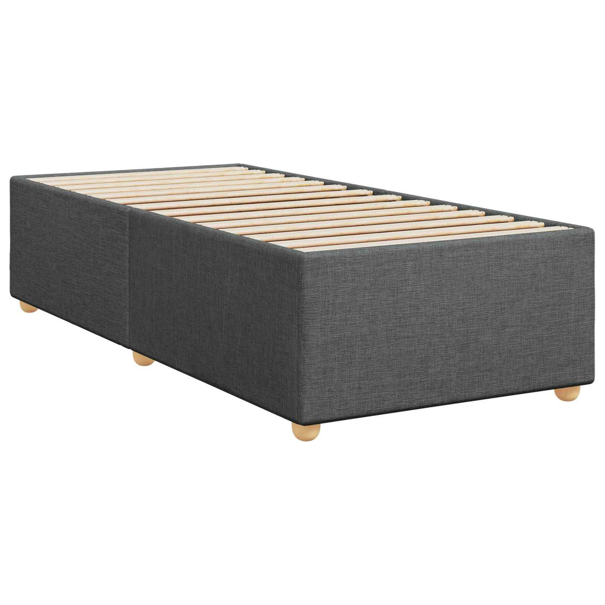 Boxspring krevet s madracem Tamnosiva 80 x 200 cm Tkanina 200 x 80 x 140.5 cm