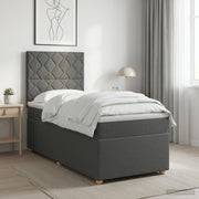 Boxspring krevet s madracem Tamnosiva 90 x 190 cm Tkanina