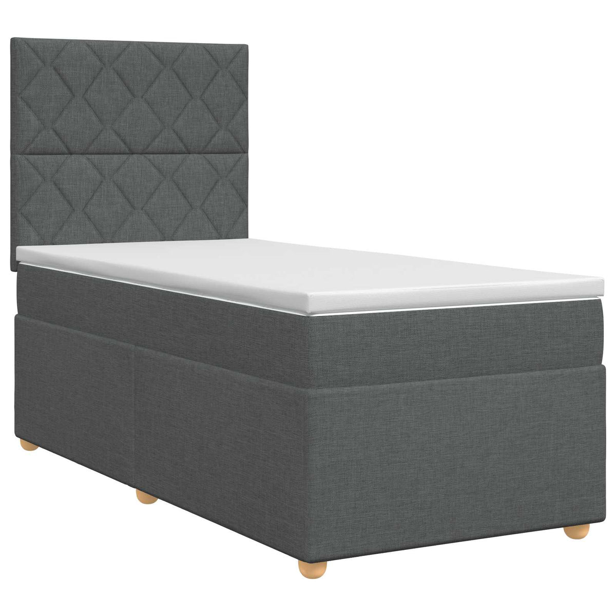 Boxspring krevet s madracem Tamnosiva 80 x 200 cm Tkanina
