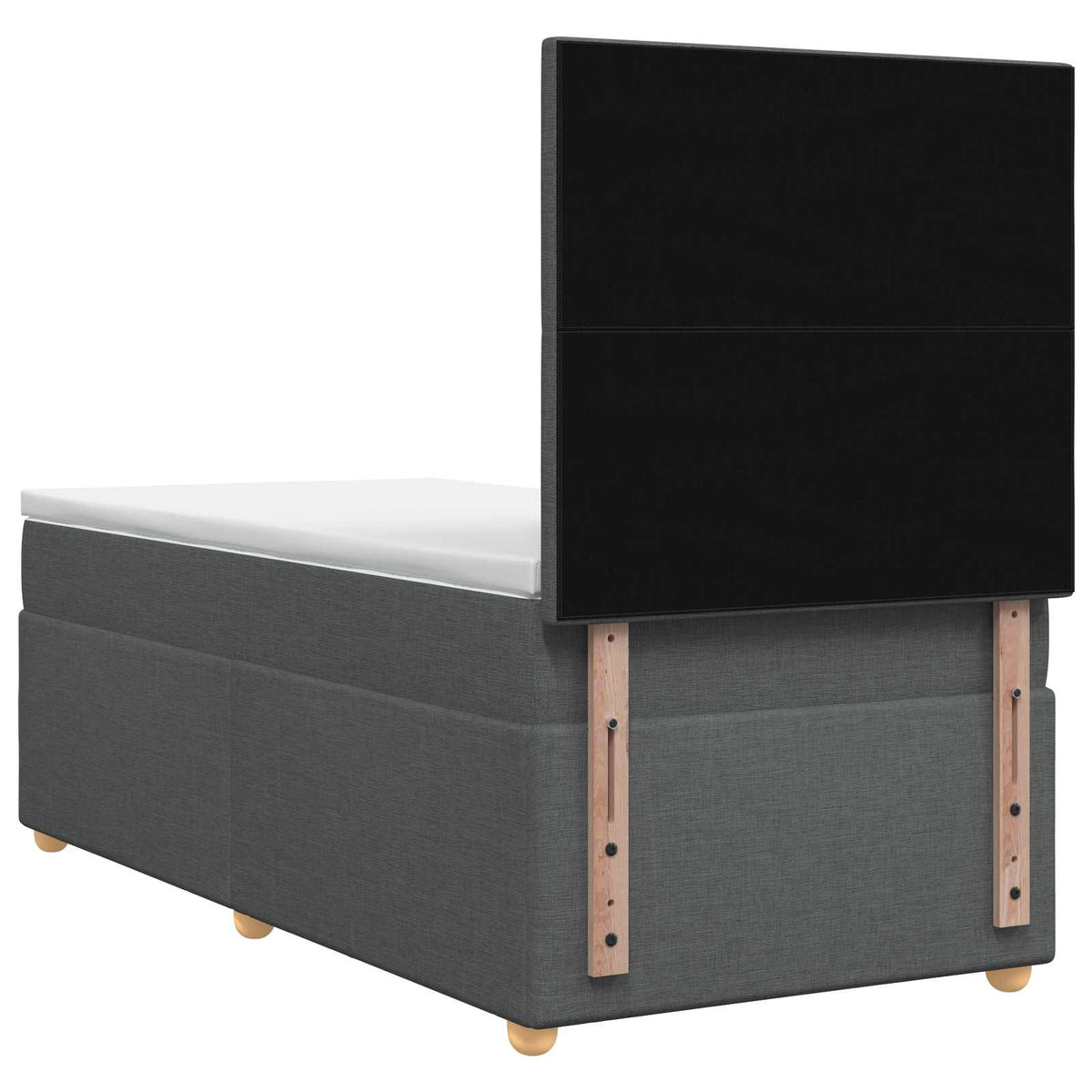 Boxspring krevet s madracem Tamnosiva 80 x 200 cm Tkanina