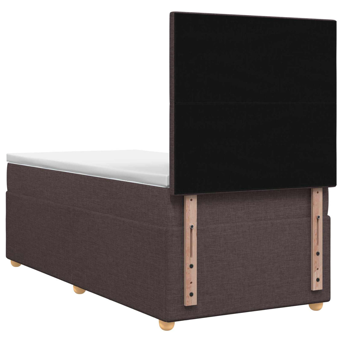 Boxspring krevet s madracem Tamno smeđa 90 x 190 cm Tkanina