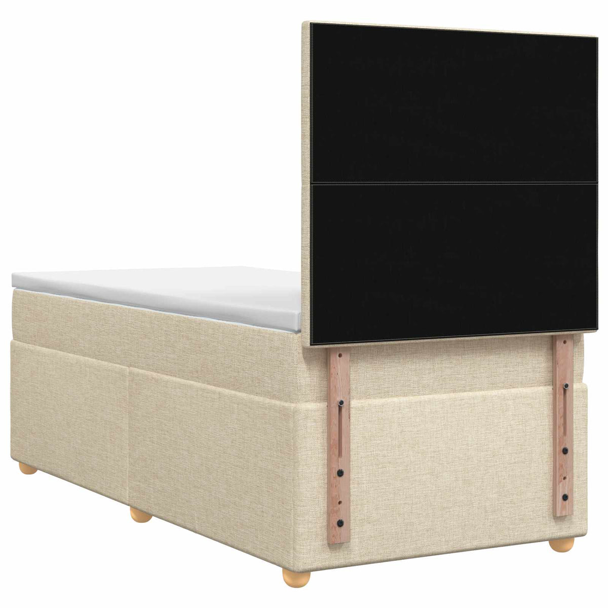 Boxspring krevet s madracem Krem 90 x 190 cm Tkanina
