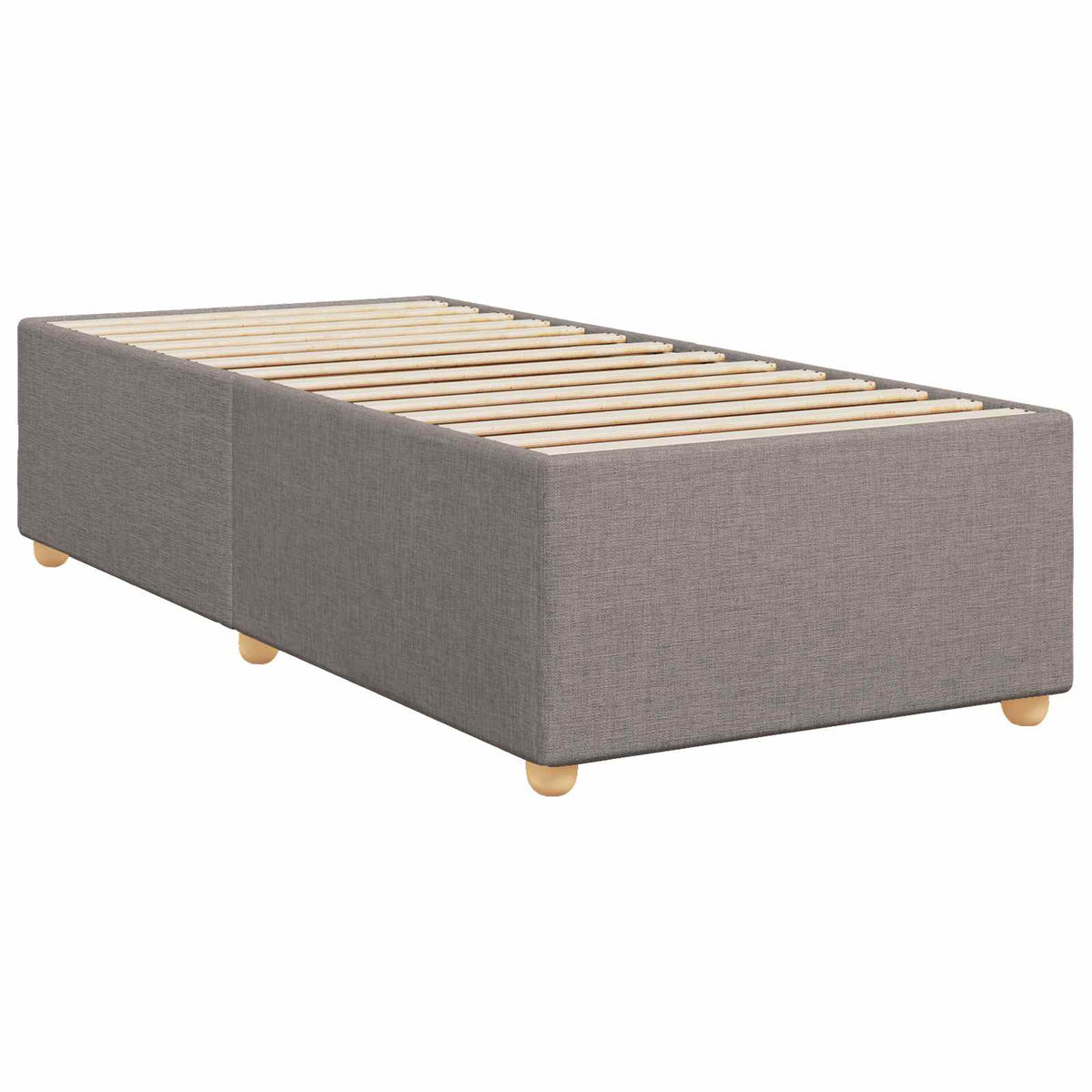 Boxspring krevet s madracem Sivosmeđa 100 x 200 cm Tkanina