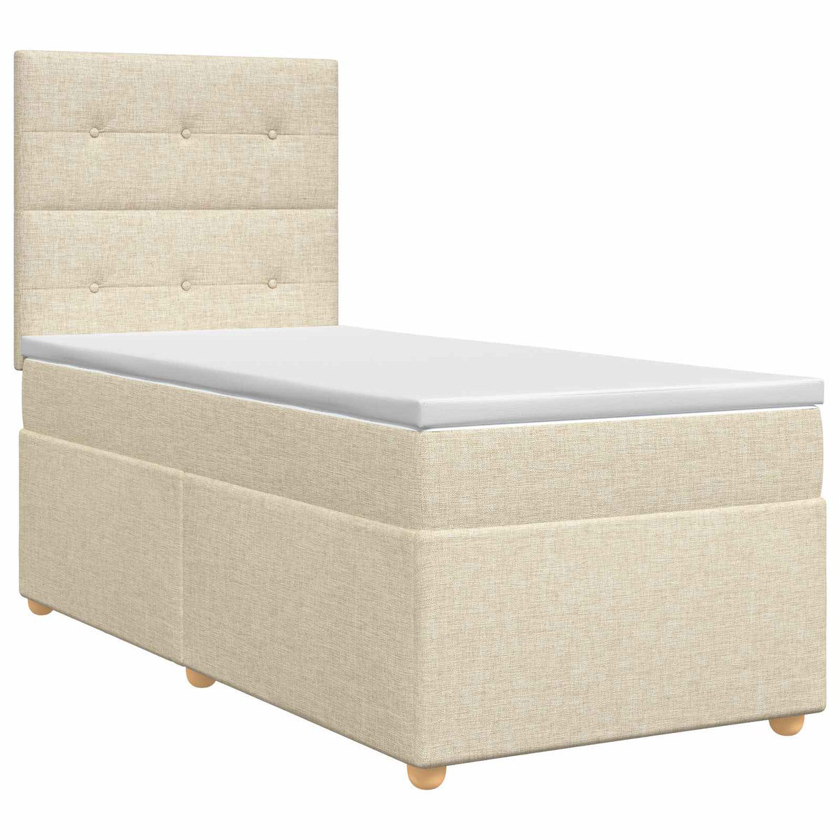 Boxspring krevet s madracem Krem 100 x 200 cm Tkanina