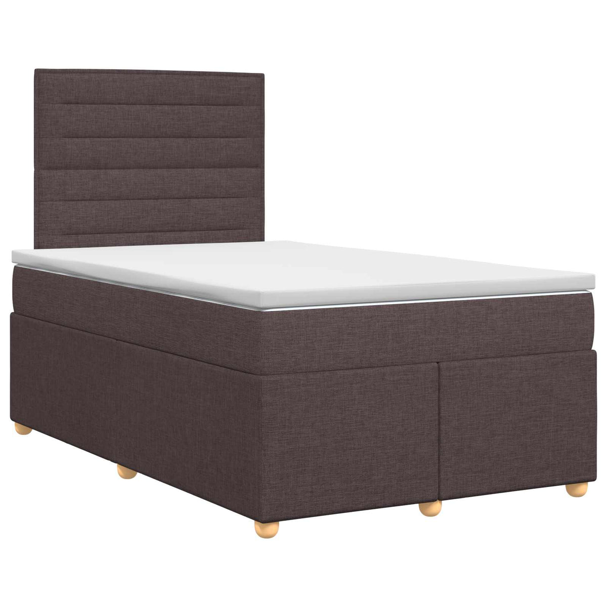 Boxspring krevet s madracem Tamno smeđa 120 x 190 cm Tkanina