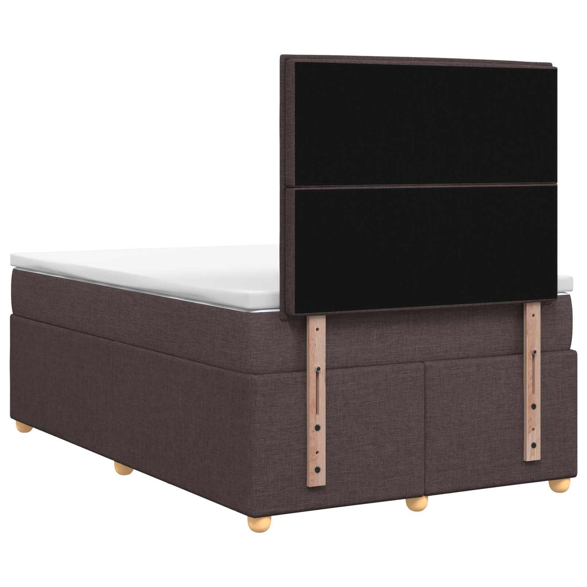 Boxspring krevet s madracem Tamno smeđa 120 x 190 cm Tkanina
