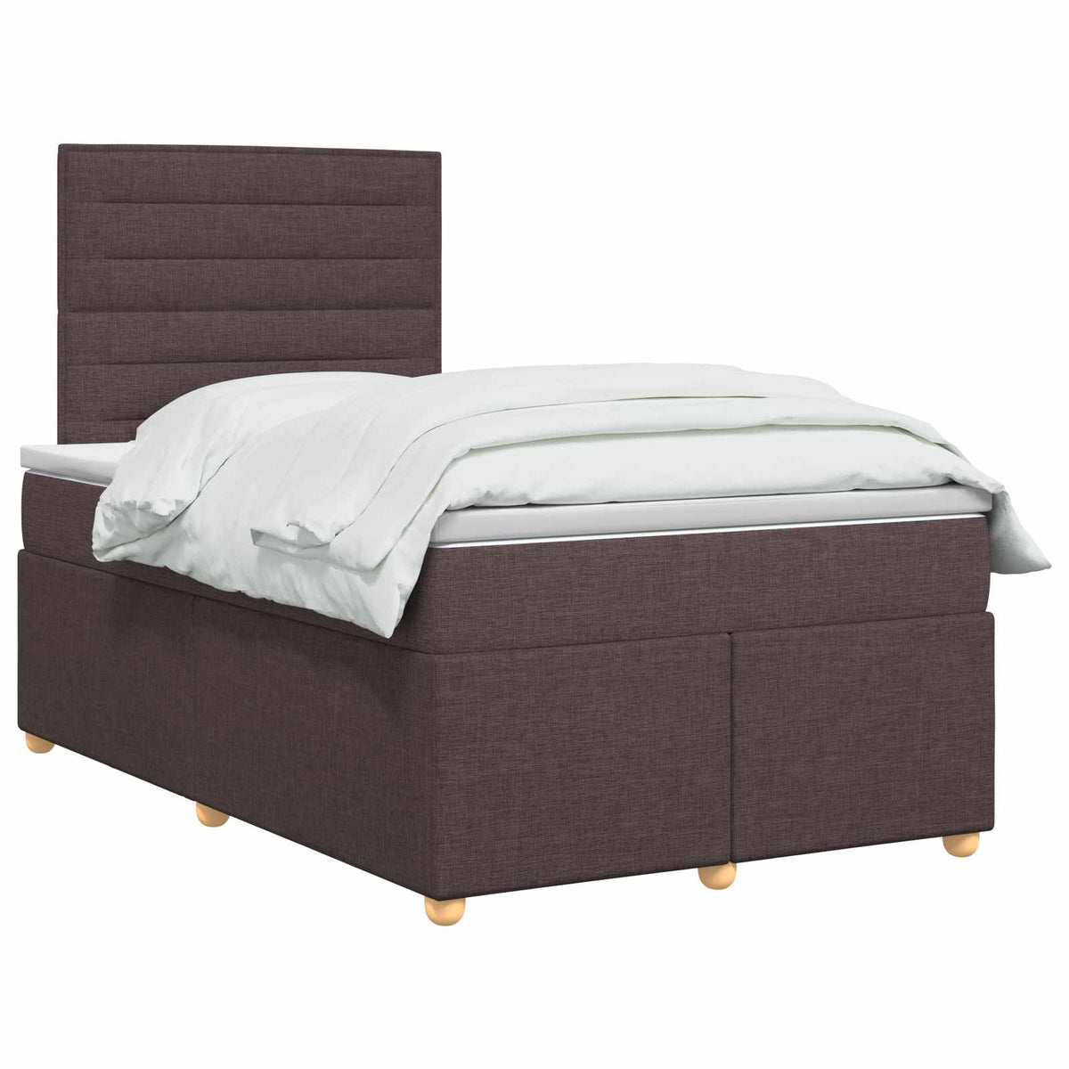 Boxspring krevet s madracem Tamno smeđa 120 x 190 cm Tkanina