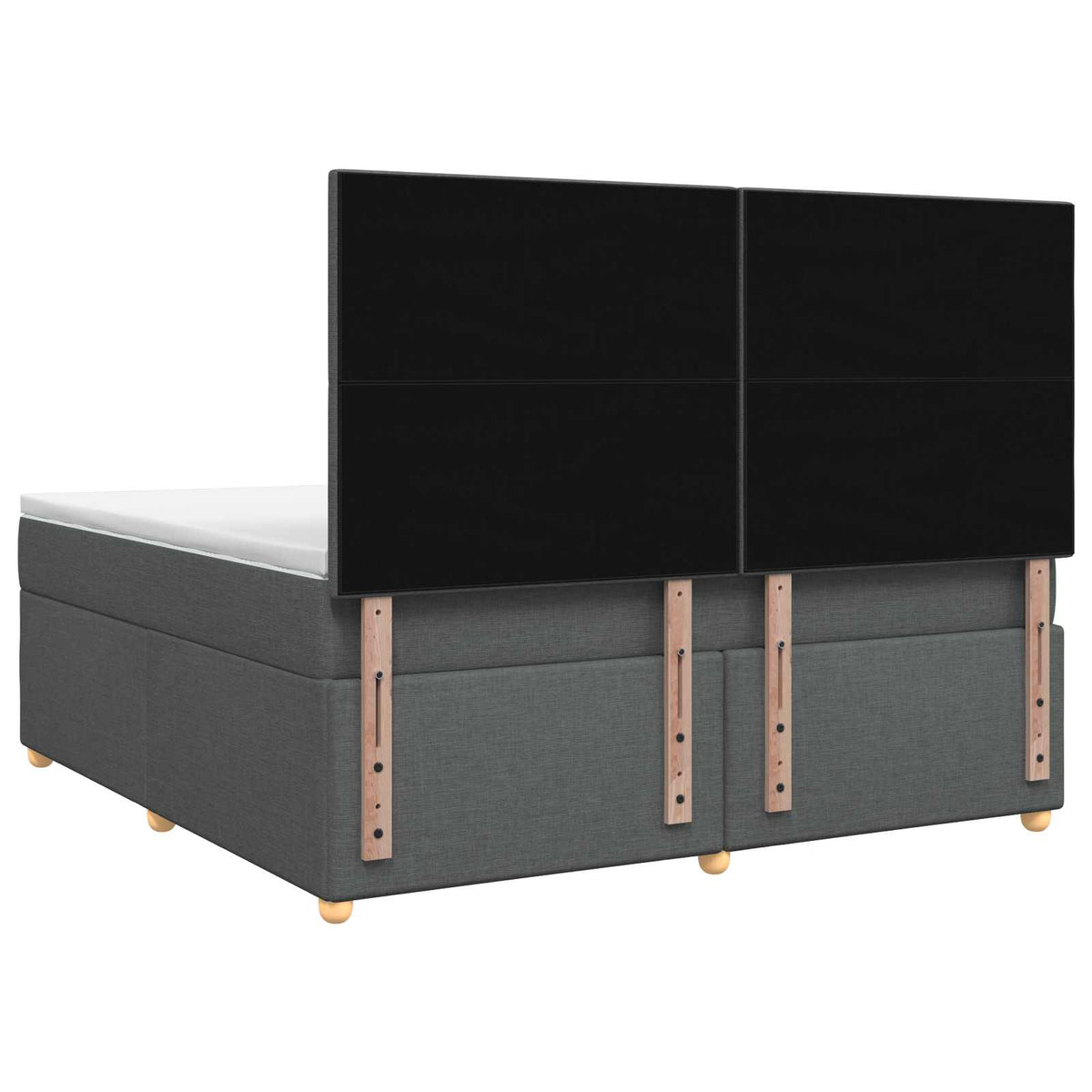 Boxspring krevet s madracem Tamnosiva 160 x 200 cm Tkanina