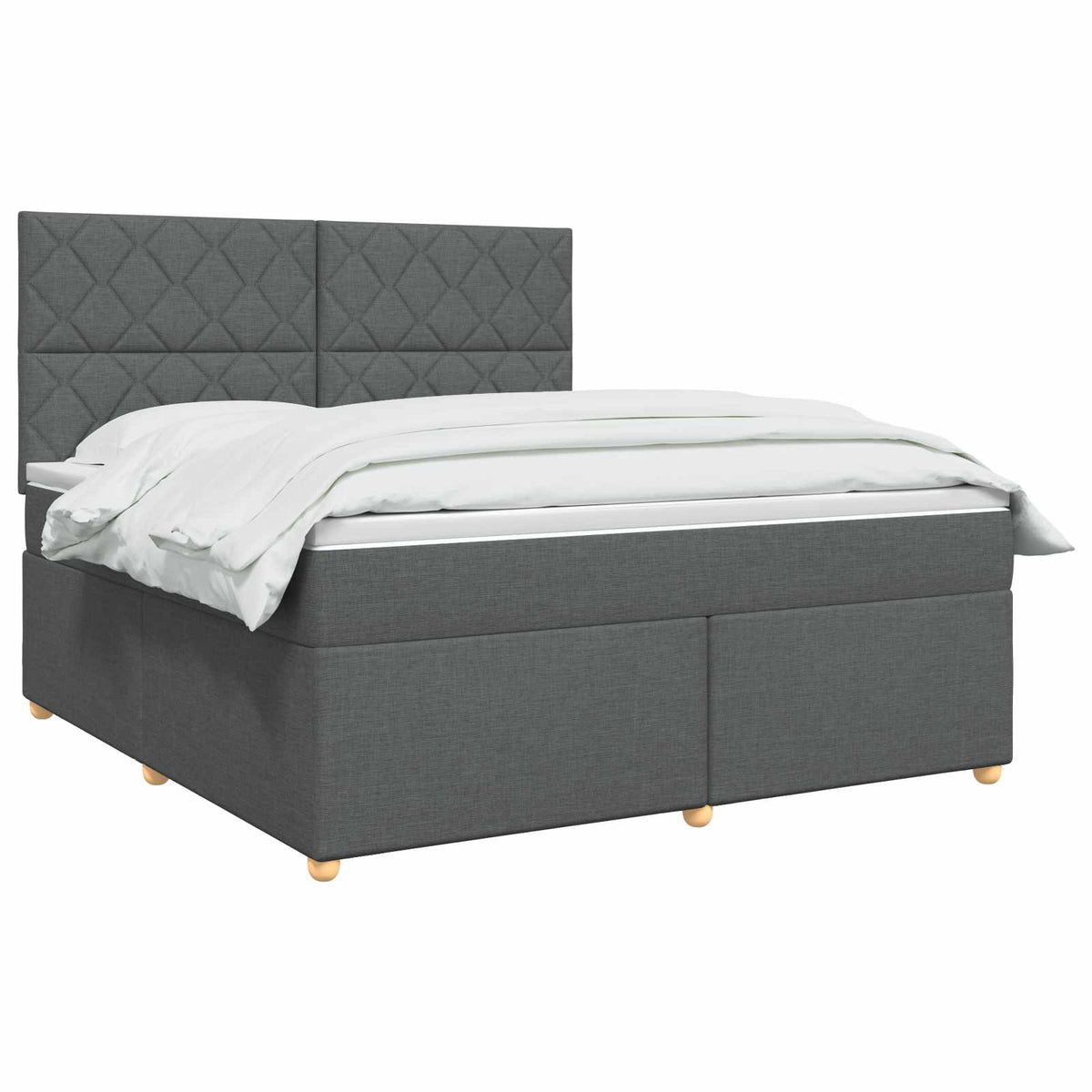 Boxspring krevet s madracem Tamnosiva 160 x 200 cm Tkanina