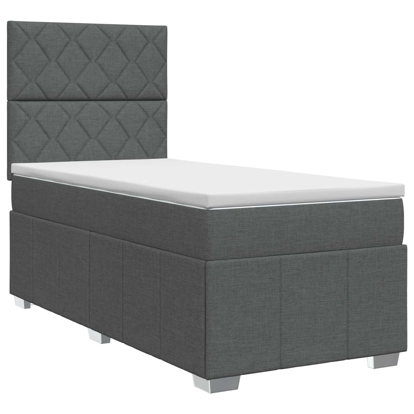 Boxspring krevet s madracem Tamnosiva 80 x 200 cm Tkanina