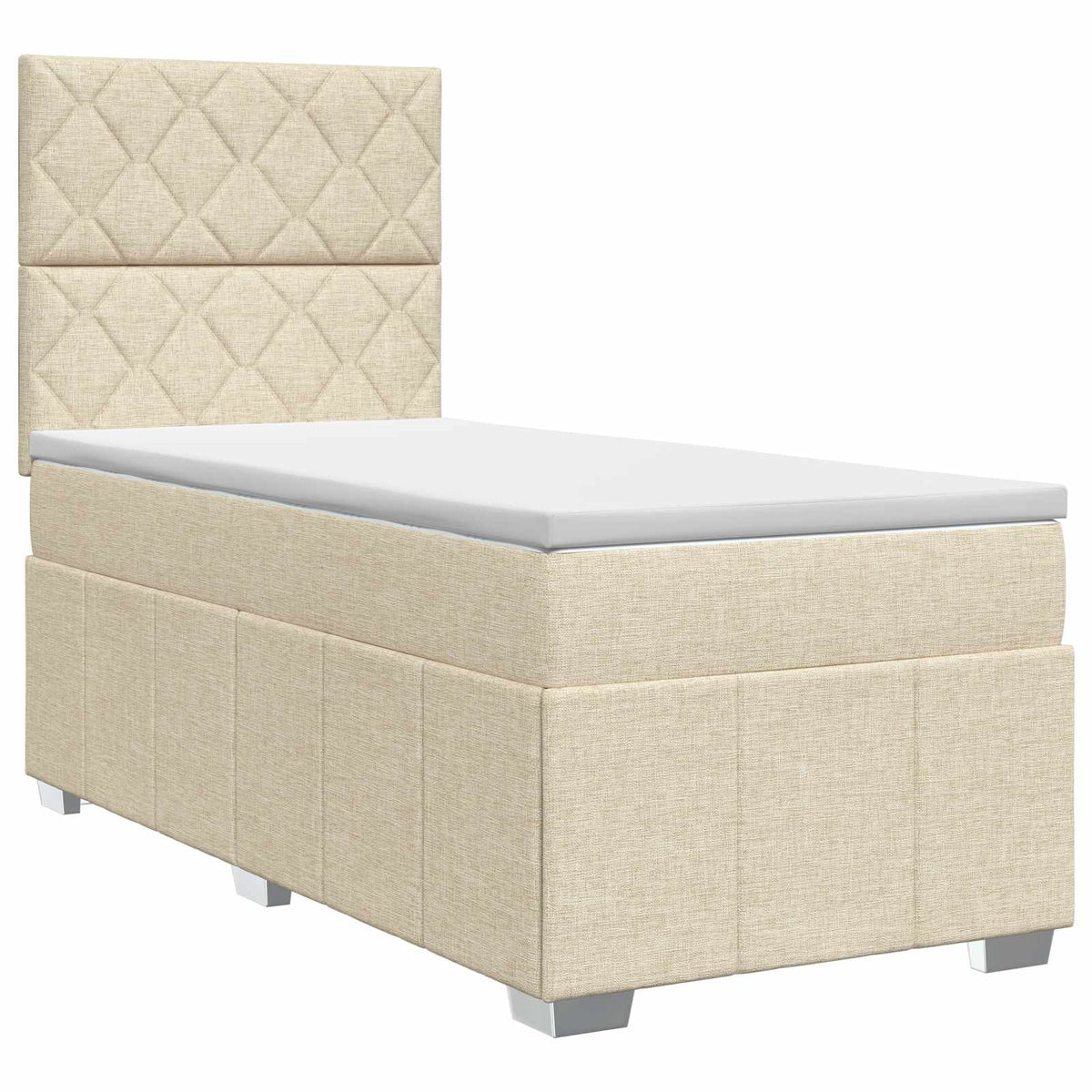 Boxspring krevet s madracem Krem 80 x 200 cm Tkanina