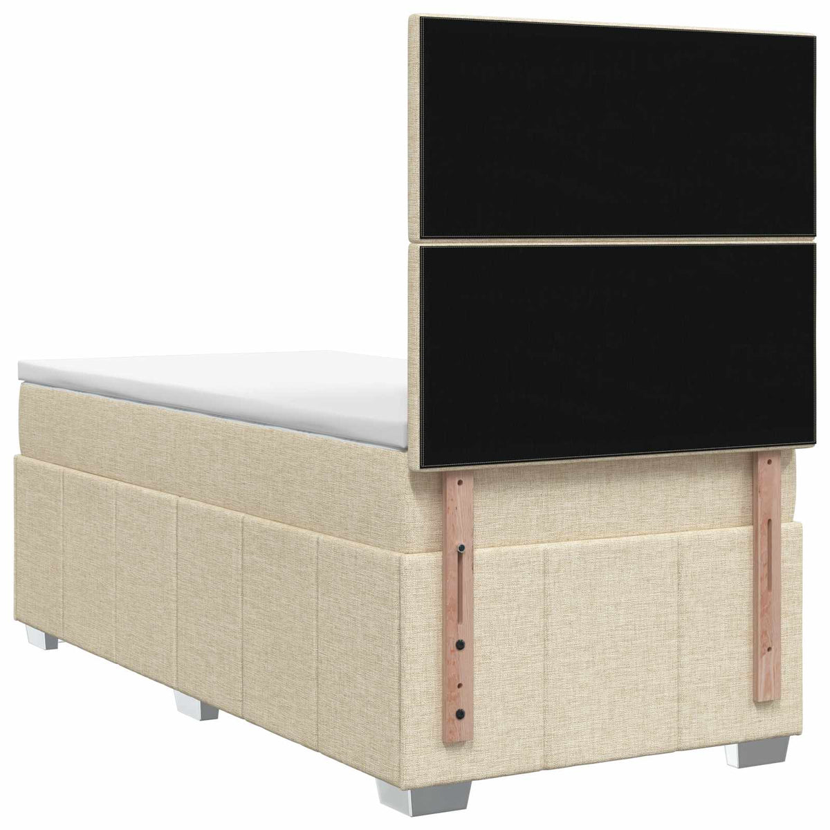 Boxspring krevet s madracem Krem 80 x 200 cm Tkanina