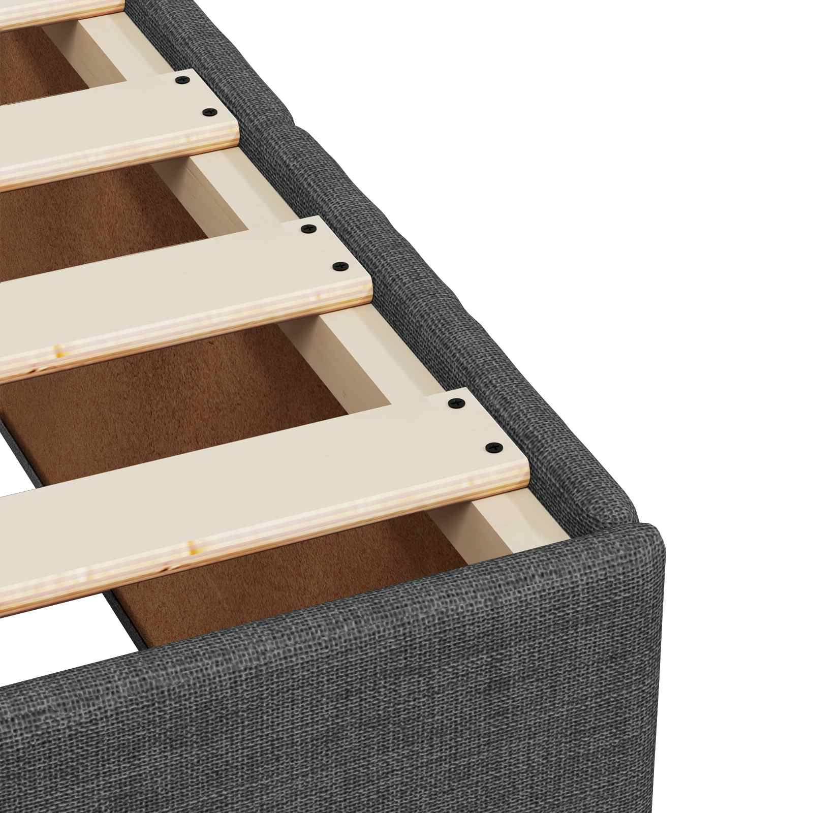 Boxspring krevet s madracem Tamnosiva 90 x 190 cm Tkanina
