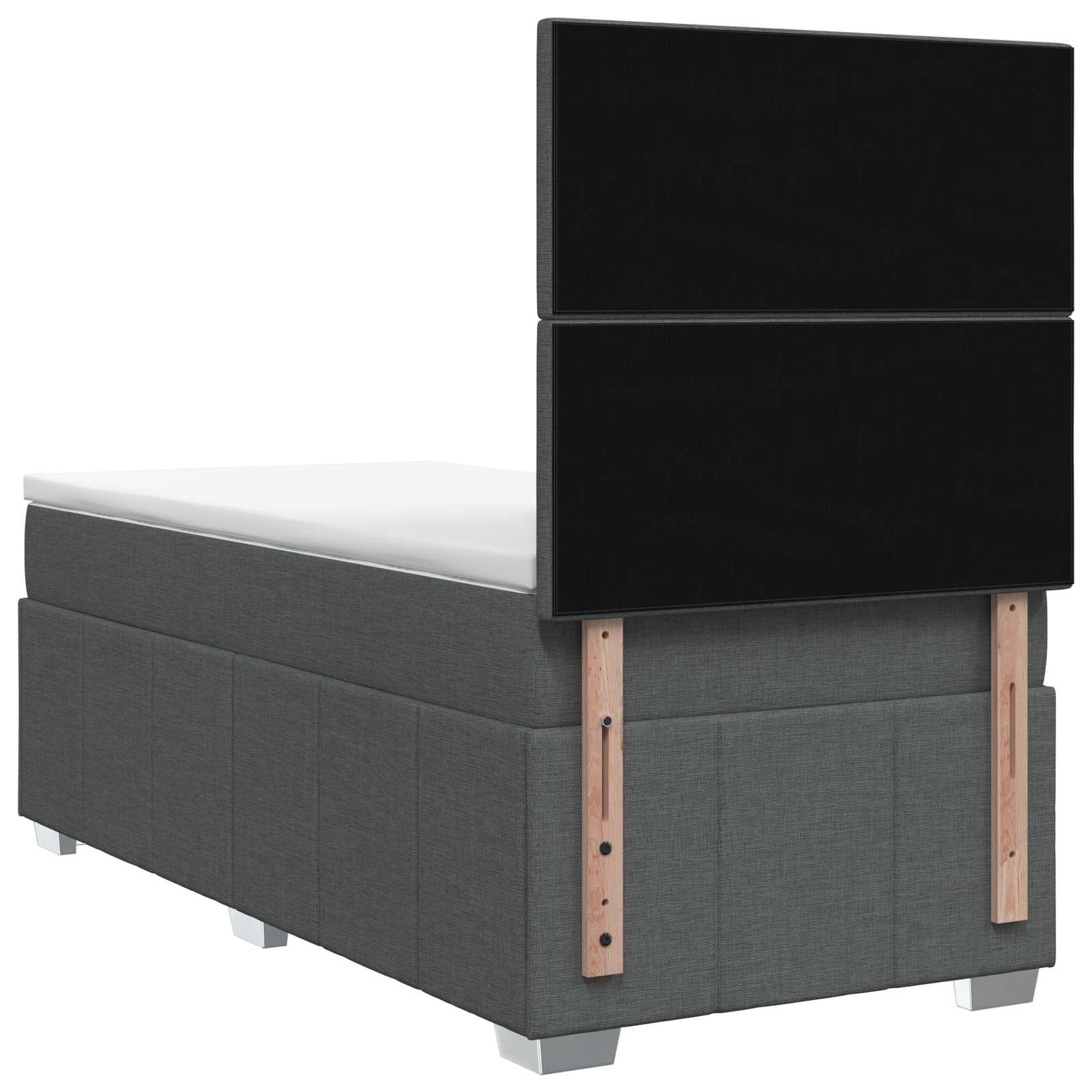Boxspring krevet s madracem Tamnosiva 90 x 190 cm Tkanina