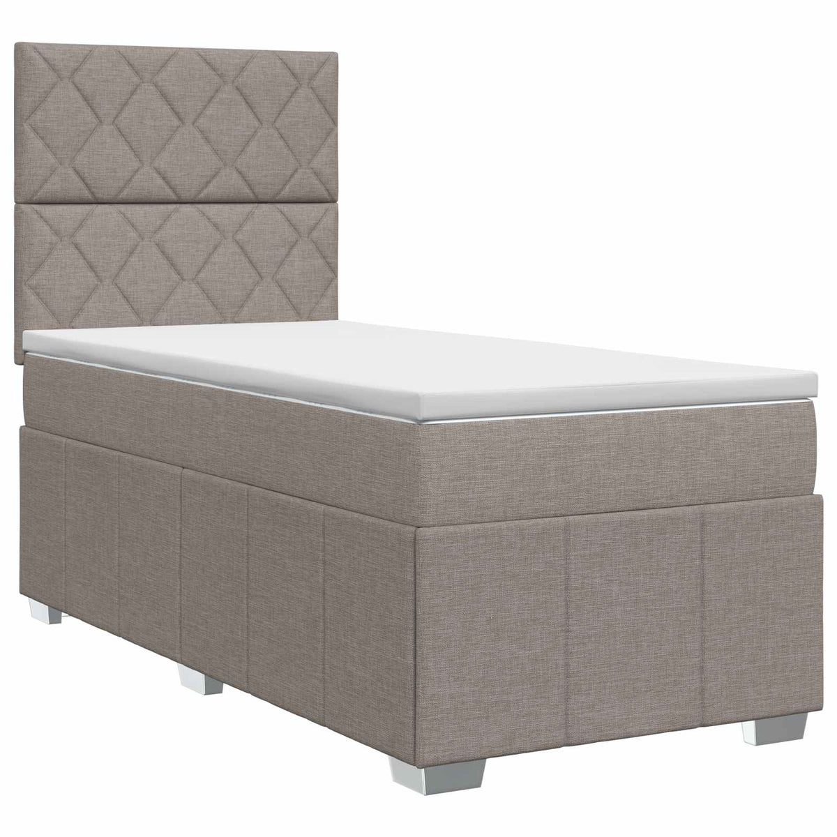 Boxspring krevet s madracem Sivosmeđa 90 x 200 cm Tkanina