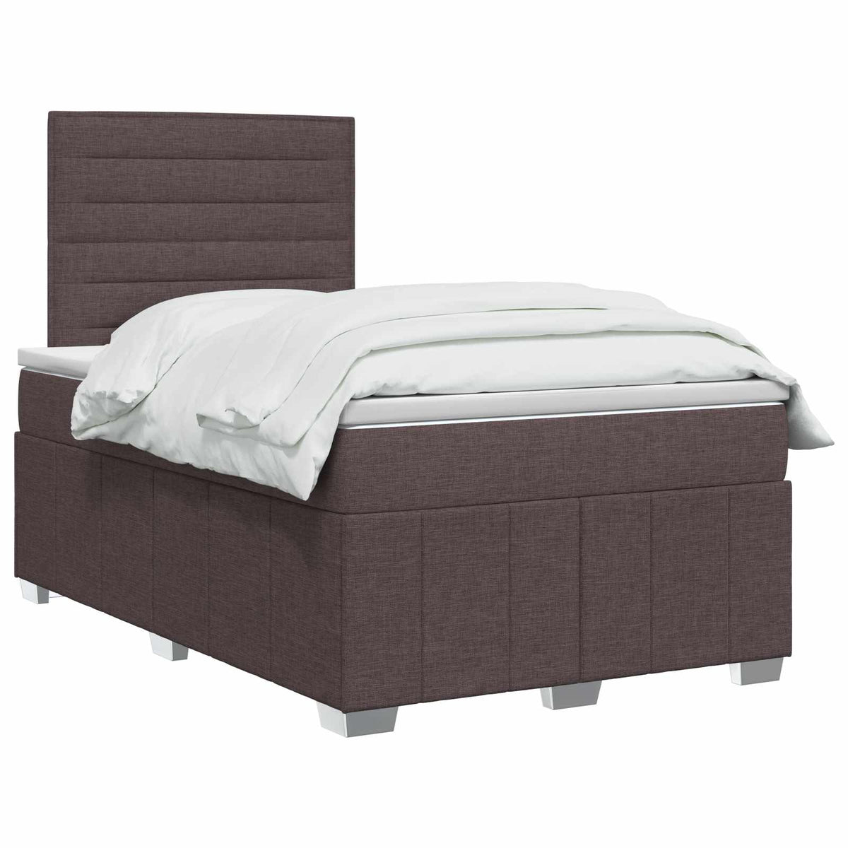Boxspring krevet s madracem Tamno smeđa 120 x 190 cm Tkanina