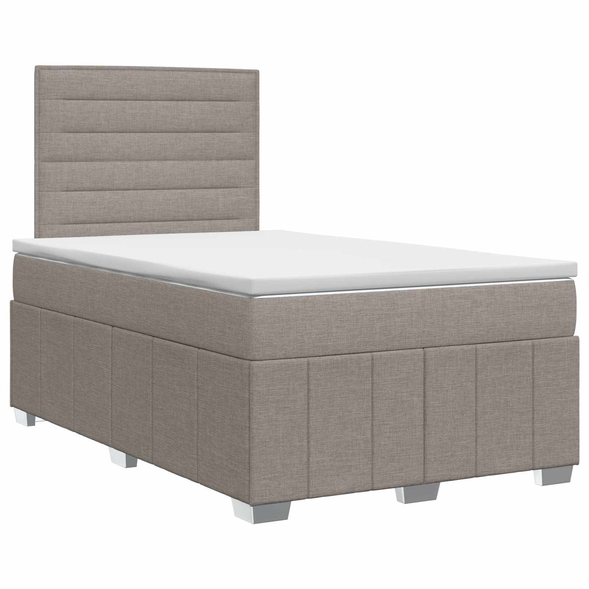 Boxspring krevet s madracem Sivosmeđa 120 x 190 cm Tkanina