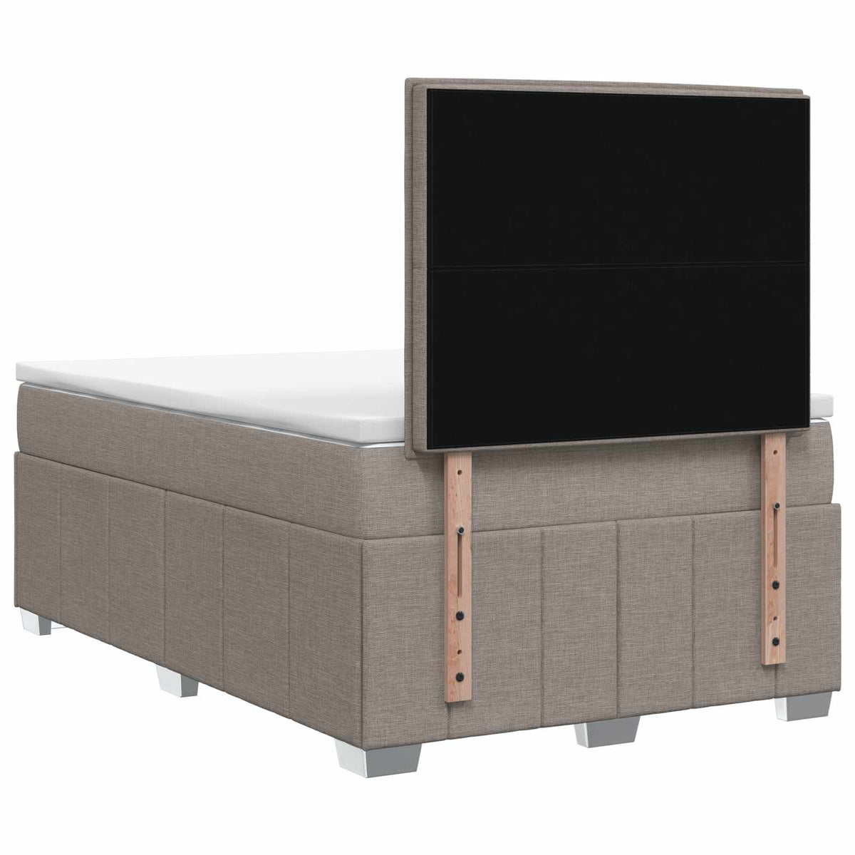 Boxspring krevet s madracem Sivosmeđa 120 x 190 cm Tkanina