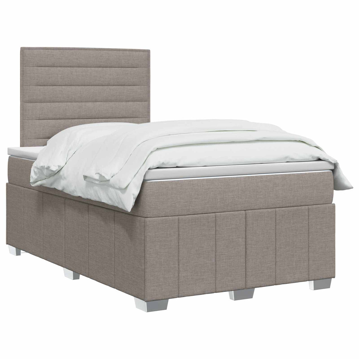 Boxspring krevet s madracem Sivosmeđa 120 x 190 cm Tkanina