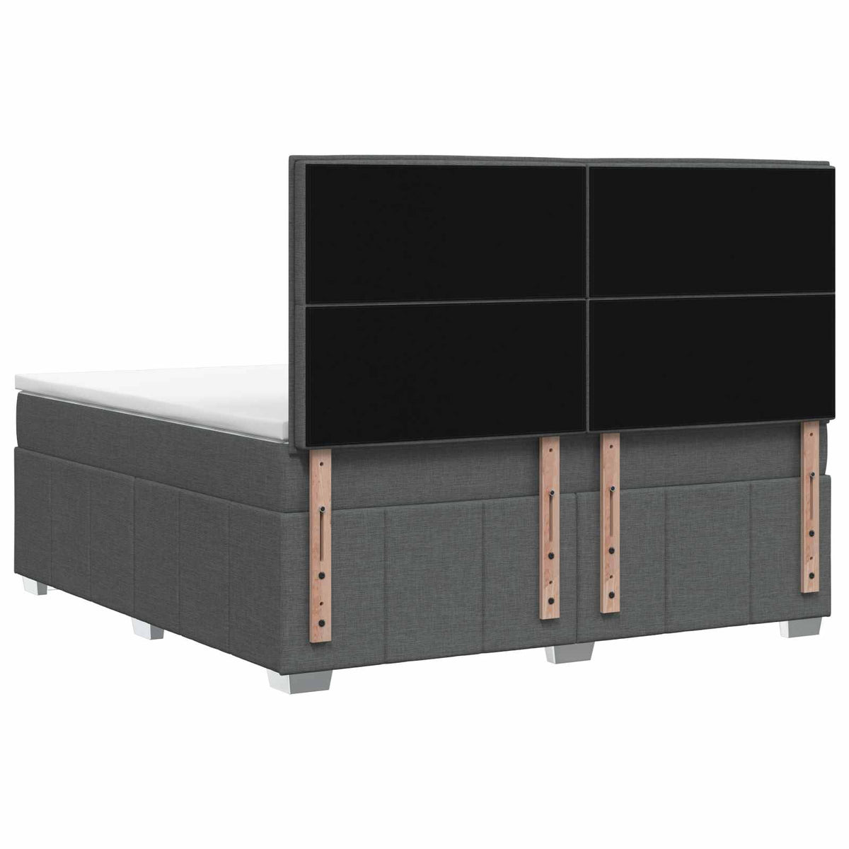 Boxspring krevet s madracem Tamnosiva 160 x 200 cm Tkanina