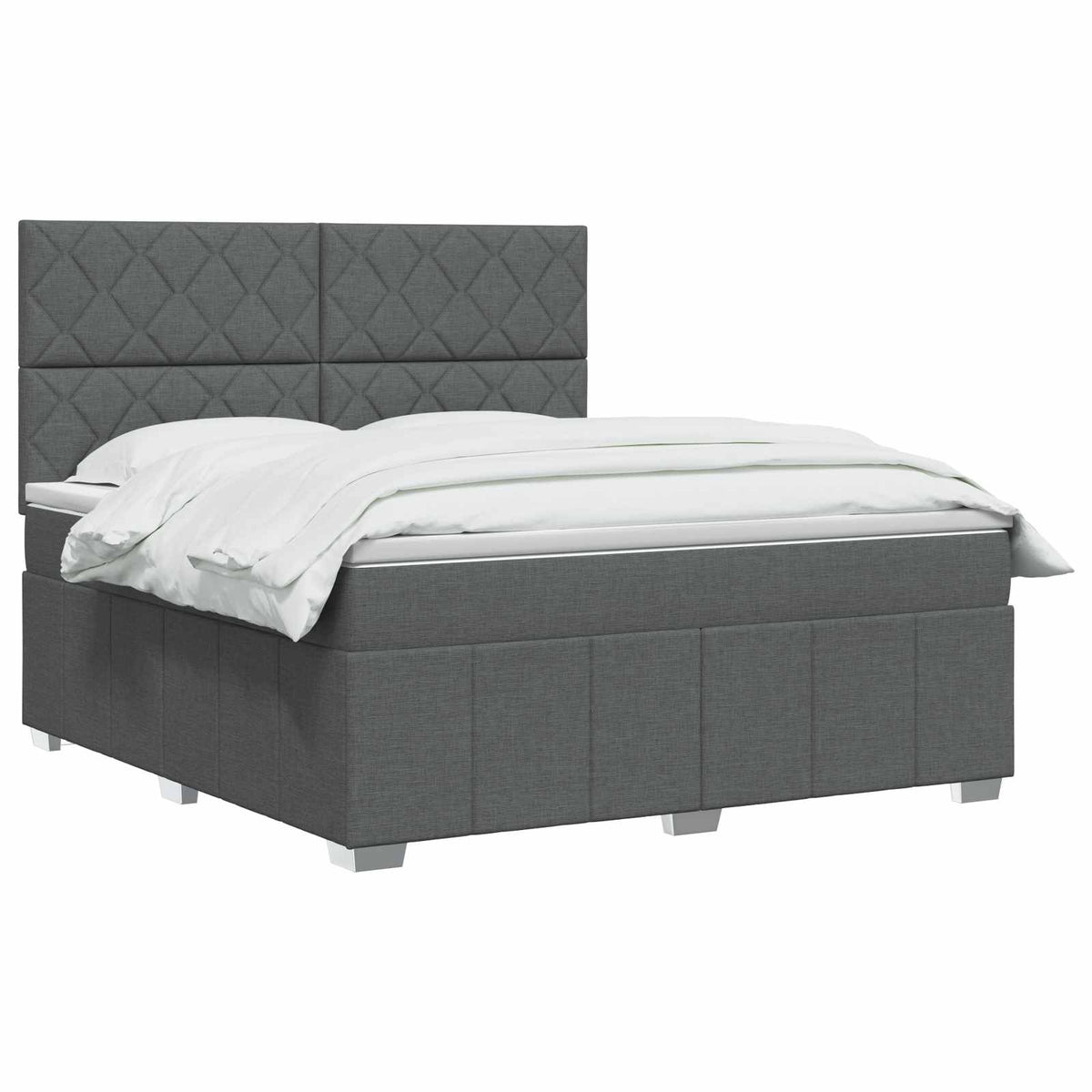 Boxspring krevet s madracem Tamnosiva 160 x 200 cm Tkanina