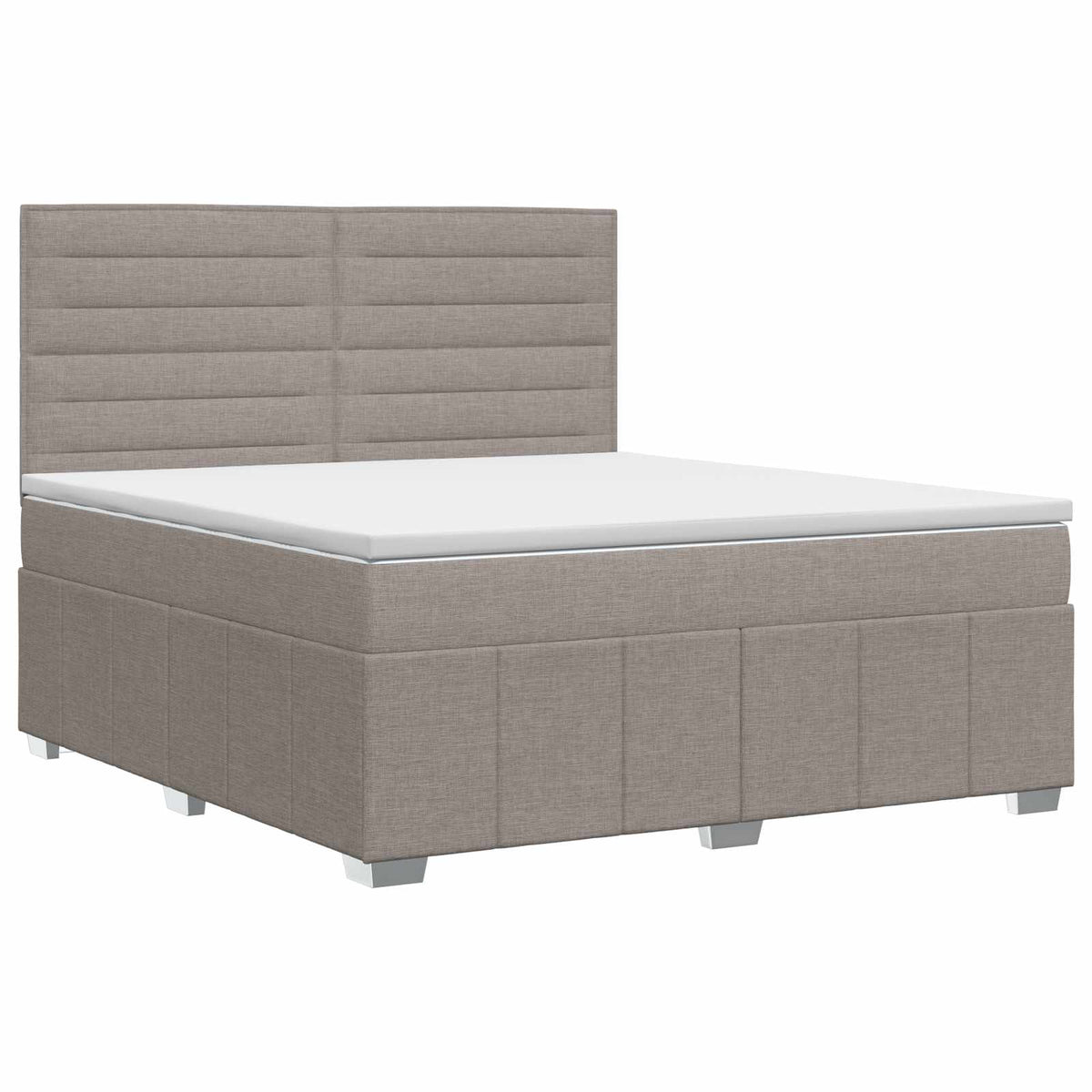 Boxspring krevet s madracem Sivosmeđa 180 x 200 cm Tkanina