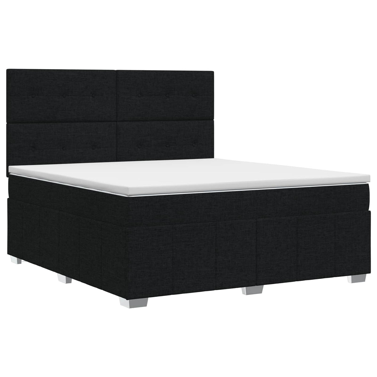 Boxspring krevet s madracem Crna 180 x 200 cm Tkanina
