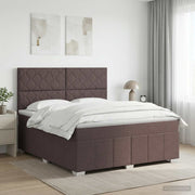 Boxspring krevet s madracem Tamno smeđa 160 x 200 cm Tkanina