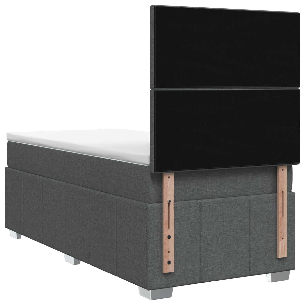 Boxspring krevet s madracem Tamnosiva Jjedan Tkanina