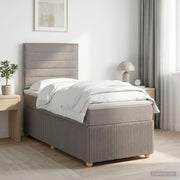 Boxspring krevet s madracem Sivosmeđa 80 x 200 cm Tkanina