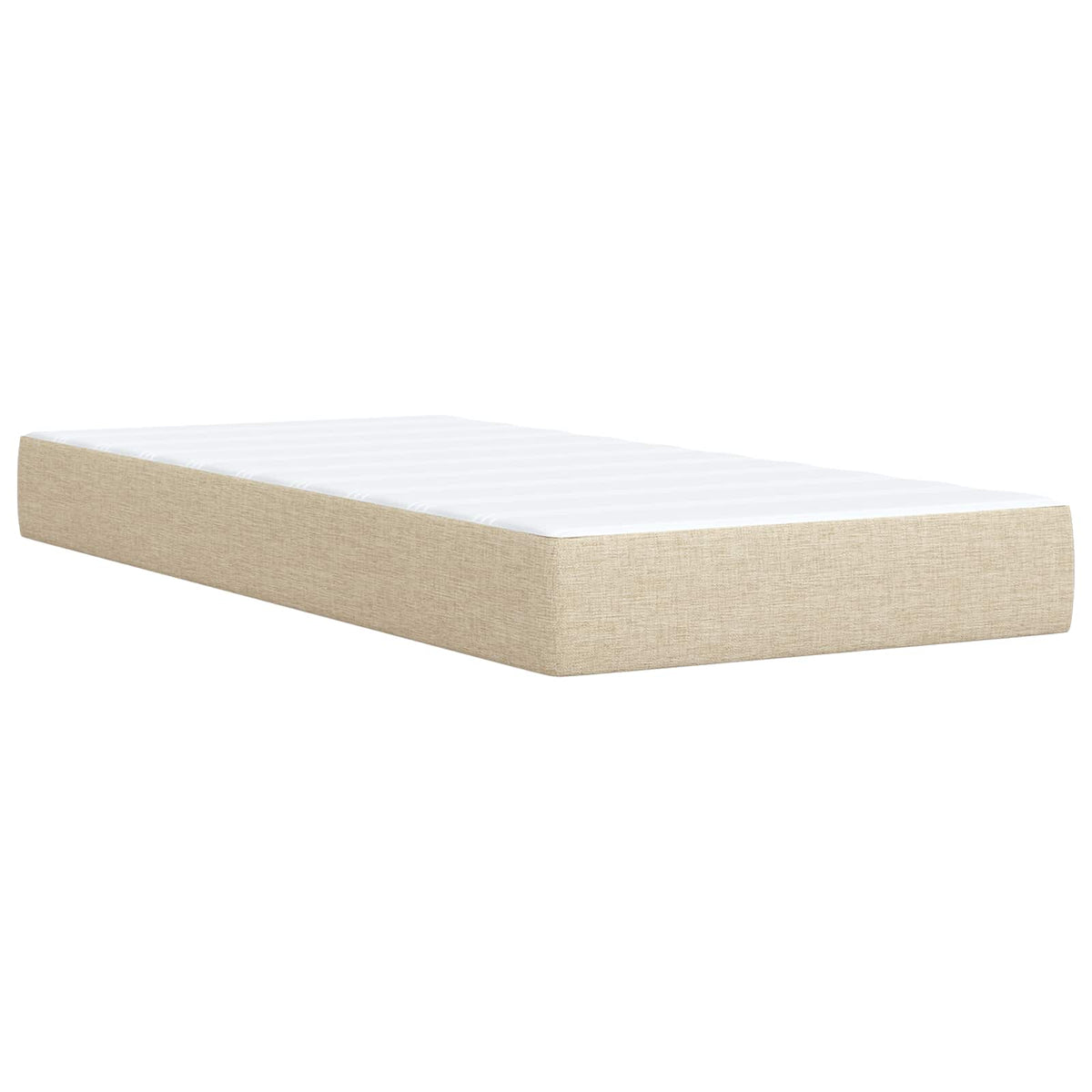 Boxspring krevet s madracem Krem 80 x 200 cm Tkanina