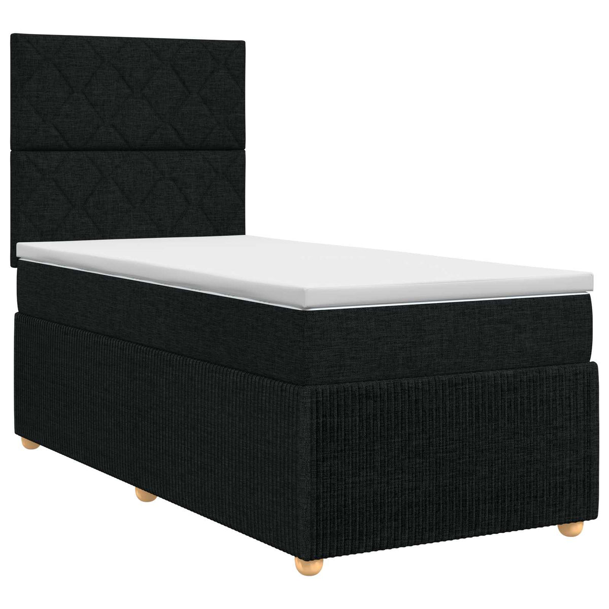 Boxspring krevet s madracem Crna 80 x 200 cm Tkanina