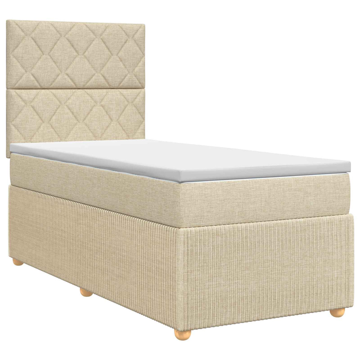 Boxspring krevet s madracem Krem 80 x 200 cm Tkanina